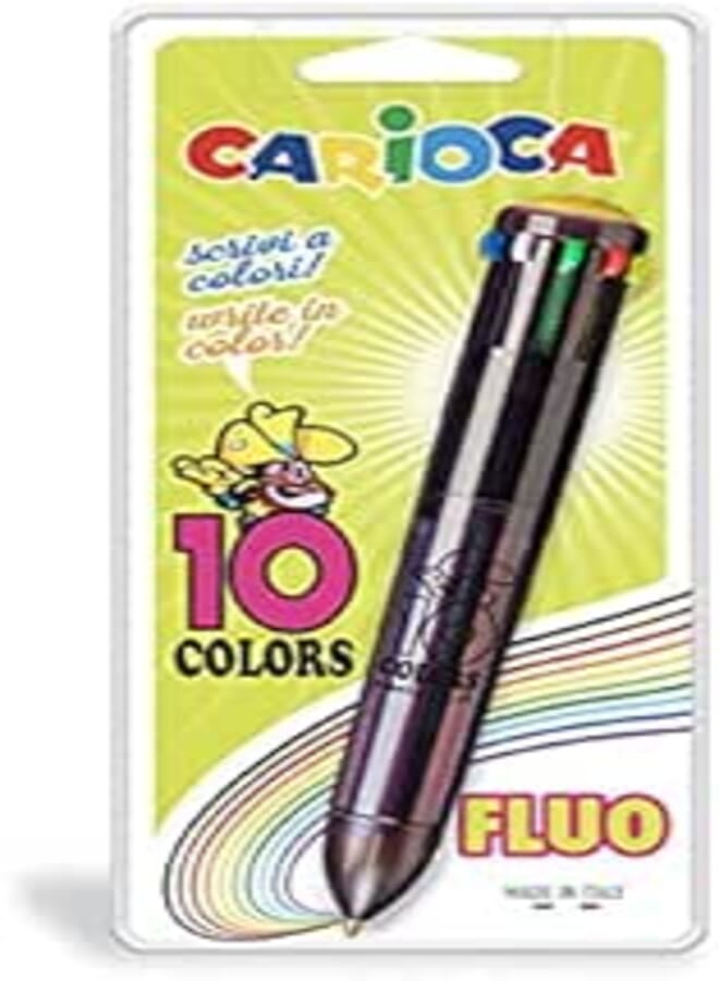 Carioca 10 COLORS PEN FLUO - BLACK 41500